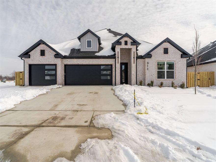 New construction. Contemporary single story in Silver Leaf Estates. 4 bedroom 3 bathroom. 12' ceilings in entry and living area. Hardwood floors and tile in main areas with carpeted bedrooms. Accent walls in dining and living rooms. Electric fireplace. Three car garage with insulated doors. Neighborhood amenities under construction to include clubhouse with pool, playground, walking trails, and dog park. No pets. All adult occupants must complete application. $50/person to apply.