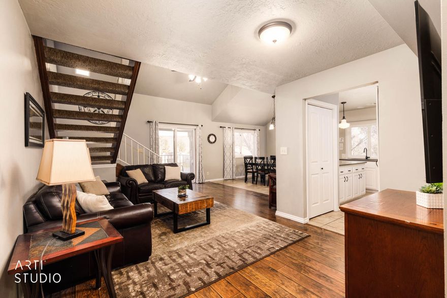 This turn-key, two-level, top-floor penthouse is being sold furnished and ready for countless memories with your family and/or to be rented as a nightly rental. This spacious condo has two levels, with a multiple-bunk bedroom, kitchen, dining area, family room, and deck on the main level. The second floor has a primary bedroom with a huge ensuite bathroom, a third bedroom, a third bathroom, and a loft. The property comes fully furnished with nice furniture, appliances, a washer and dryer, TVs, and more. It accommodates 12 guests in beds and features phenomenal community amenities, including a heated family pool and hot tub, adult pool and hot tub, tennis courts, four pickleball courts, basketball court, shuffleboard, pavilion, sand volleyball court, fitness room, two racquetball courts, small indoor mini-golf course, clubhouse gameroom, walking paths, playground, and more. The deck overlooks the beautiful amenities. It is one of the largest condos in Sports Village and one of the only with three bedrooms and three baths. It is being offered at one of the lowest prices per square foot for a legal nightly rental property in St. George. 

The seller is a licensed real estate agent in the state of Utah, and this property is part of a 1031 exchange. Square footage figures are provided as a courtesy estimate only. Total square footage was obtained from the Washington County Assessor. Each level's square footage is an estimate. The property is currently used as a nightly rental, and showings are only available when empty.

Seller is a licensed real estate agent in the State of Utah. Square footage figures are provided as a courtesy estimate only and were obtained from the Washington County Assessor. Buyer is advised to obtain an independent measurement. The property is currently used as a nightly rental, and showings are only available when empty.