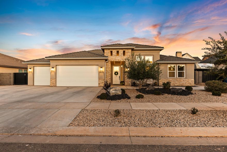 This home offers single level living at its finest. With 4 bedrooms PLUS an office, you have it all. Open floorplan, motorized shades and a fireplace are just a few of the great features in this home. Extra parking on the side of the yard for toys. Amazing wheelchair accessible features such as wide hallways and walkways with 36'' wide doors throughout and roll under sinks. Nice sized yard with in-ground trampoline included. Convenient access to parks, shopping and schools. HOA includes access to community pool due to be completed in Spring and front yard maintenance. Electricity is connected to Dixie Power..