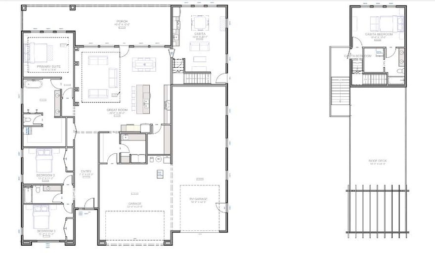 Experience modern desert living in this stunning contemporary home. Designed with open spaces and natural light, the great room seamlessly connects the kitchen, dining, and living areas, showcasing views from every angle. This 4-bed, 3-bath layout includes a private casita with its own kitchenette and bath, perfect for guests or Airbnb rental income. Enjoy a spacious primary suite with a walk-in closet, a large covered patio for outdoor living, and a 4-car oversized garage with an RV bay. Featuring sleek low-pitch roofs, stucco with wood and stone accents, and clean modern lines, this home blends luxury, function, and style in the heart of Southern Utah.
Not all photos are of this home.