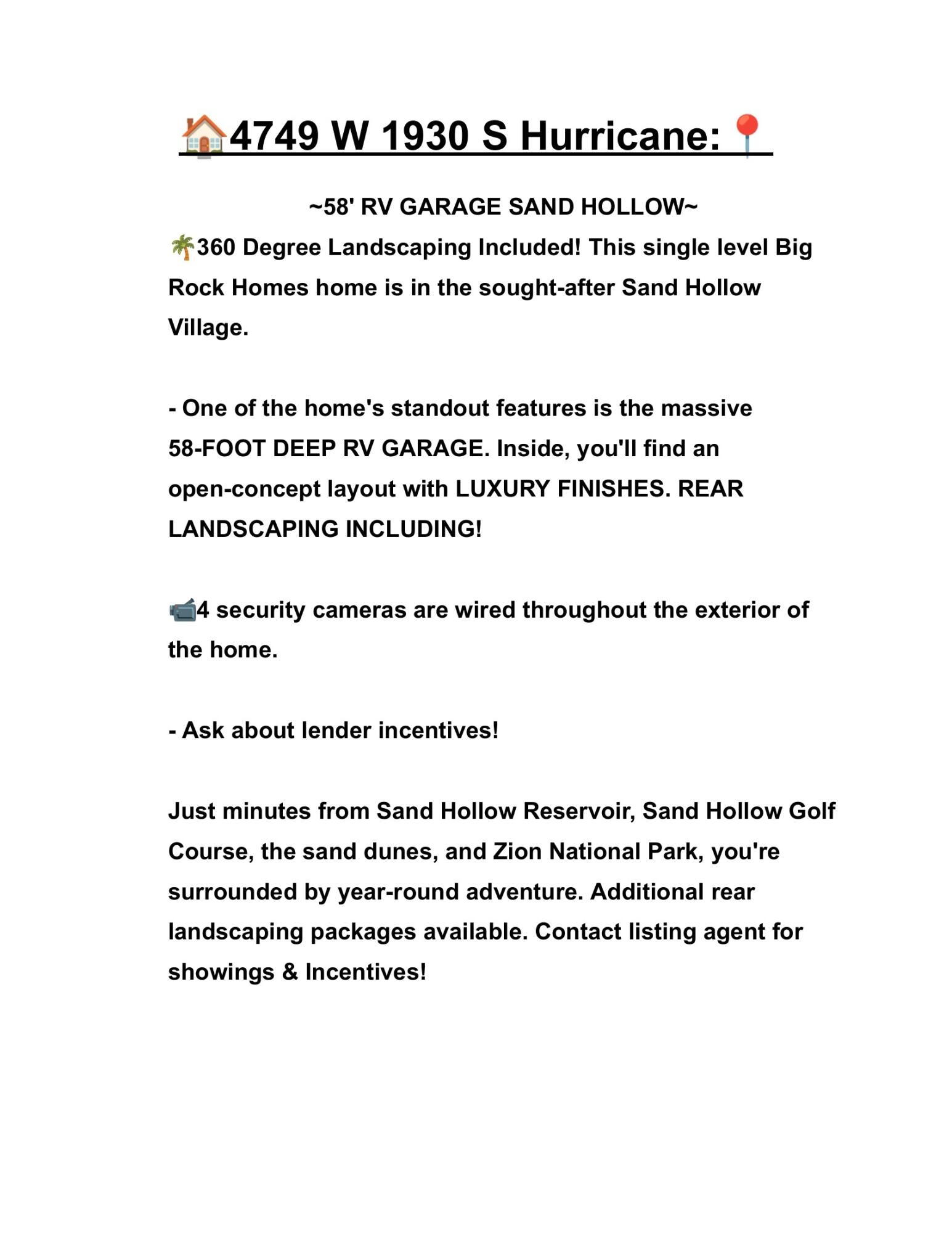 SAND HOLLOW VILLAGE - Residential