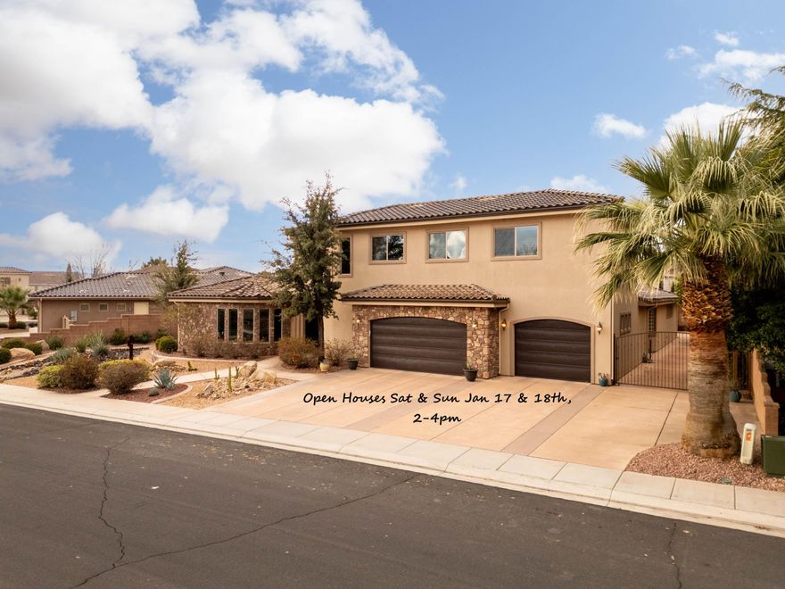 Come see this well cared for Mediterranean style home on a quiet circle of custom built homes in Santa Clara.  You'll love the light and airy feel the tall ceilings bring throughout.  Private pool with LED lighting, automatic pool cover, outdoor shower & pool bathroom.  A tropical indoor/outdoor beach cabana bar opens up onto the pool deck and courtyard. Spacious 3 car garage is located in front and a private gated lane that takes you to an additional detached 2 car garage behind the home.  There are custom built ins and cabinetry throughout made from Japanese Cherry.  The grand kitchen island has an abundance of room to gather & features all stainless steel appliances.  The home features an oversized pantry and bonus 1000+ sqft loft.  Can you find the secret staircase? The primary suite is grand with its own private den, fireplace and outdoor access.  Tons of storage throughout.  Well maintained with all new carpet throughout, new gutters, new pool heater within the last 6mo.  Pool was completely replastered and new tile in 2023.  Owner Agent.