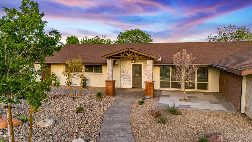 Gorgeous newly remodeled gated home in Bloomington with attached new casita/full apartment. Beautiful spacious kitchen with Calacatta Laza Night Quartz countertops, porcelain tile floors, and a wood fireplace. All new light fixtures, carpet, paint, baseboards, casings, and plumbing. Attached casita has full kitchen and all new appliances. Huge fully landscaped yard on .38 acre lot with mature trees. With the generously sized new coated driveway and RV parking, you'll have plenty of room for all the toys! Inside, enjoy large windows that flood the interior with natural light, creating a warm and inviting atmosphere.