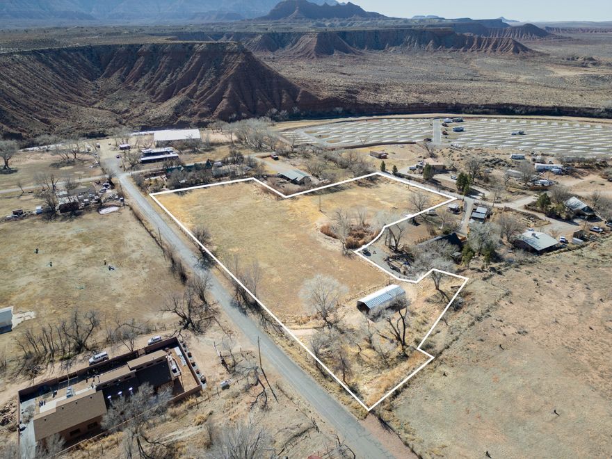 Rare residential land available just minutes from Zion National Park. Zoning allows for 1 acre residential lots, making this a great opportunity for developers. Seller has two adjoining 5-acre parcels for sale and is open to selling each 5-acre parcel separately or all 10 acres together. V-77-C comes with 6 water shares through Virgin River Irrigation. This listing is land only. Please do not disturb the owners of the neighboring properties.