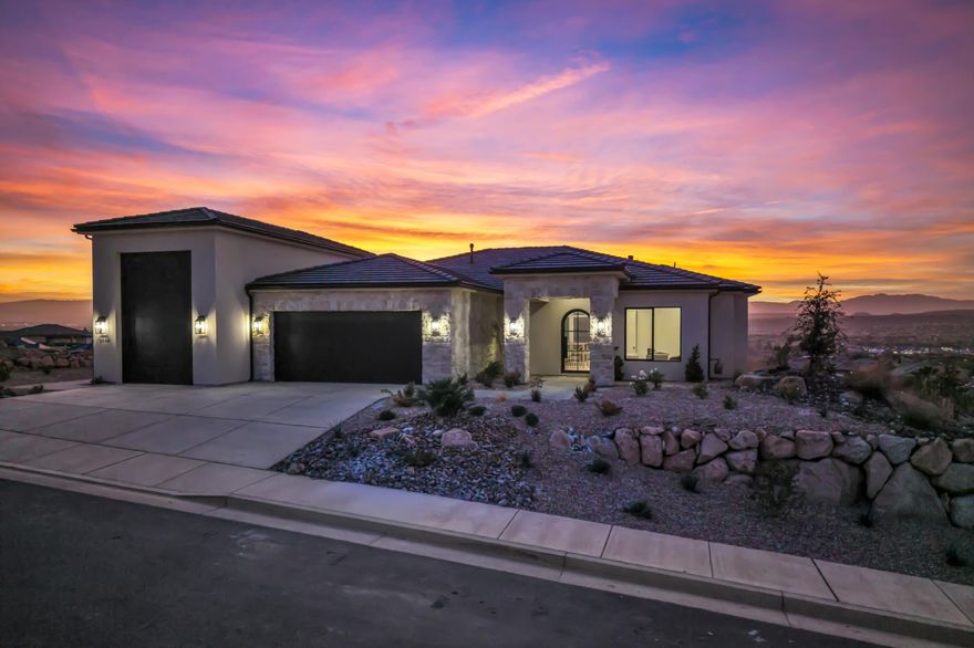 Welcome to 2098 Pinto.  This exceptional new home from Lance Rigby Construction is sure to impress and is move-in-ready.

This custom walkout basement home in the Heights at Washington Bench features forever views of the surrounding St George Valley with no backyard neighbors and elevated hillside location.

Featuring 3700 square feet, 6 bedrooms, 5 bathrooms, gourmet kitchen, luxurious primary suite, upstairs fireplace, balcony, downstairs full kitchen, climate controlled basement storage, built in locker mudroom, designer upstairs laundry room, basement stacking laundry, 2x6 construction, upgraded insulation, 8' doors, tankless water heater, designer lighting, RV garage, and more!

Outside features full 360º landscaping, complete backyard fencing, and huge lawn area.

No HOA!