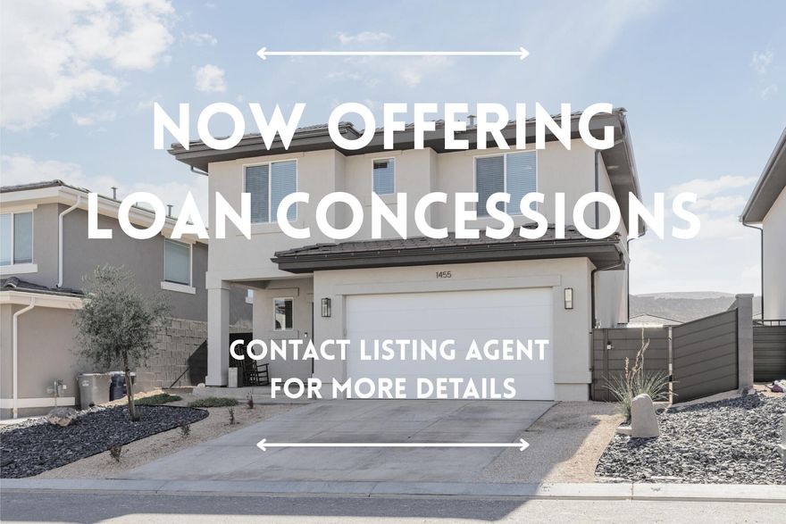 NOW OFFERING LOAN CONCESSIONS! Discover a thoughtfully designed floor plan that LIVES LARGE & feels intimate at the same time. Why wait for new when you can have it all now? You'll appreciate the convenient finishes of the INCLUDED REFRIGERATOR, WINDOW COVERINGS, & a FINISHED BACKYARD, STEEL GATES, & an EV CHARGER in the garage. Light & bright, with ACCENT COLORS & BUILT-INS in all the right places. Open Floor plan with downstairs half bath & an UPGRADED KITCHEN featuring a gas range, large island & OVERSIZED PANTRY.  Enjoy LARGE under stairs storage off the entry hall. Separate living spaces keep the common areas away from the bedrooms for maximum PRIVACY.  Large LAUNDRY ROOM UPSTAIRS, conveniently located with all FOUR bedrooms. WALK-IN CLOSETS in every bedroom for ABUNDANT STORAGE. Perks include OPEN SPACE BEHIND, mountain views, CHEAP DIXIE POWER, & RENTABLE. Enjoy an UPGRADED BACKYARD that is FULLY FENCED WITH GATES & has easy-care TURF & an EXTENDED PATIO. BUT THAT'S NOT ALL!! The Long Valley community AMENITIES includes 2 pools, Hot Tub, Splash Pad, 12 Pickleball Courts, 18 Hole Putting Course, Driving Nets, Basketball Court, Cornhole, Clubhouse Banquet Rooms, Green Space/Picnic areas, Walking Trails, Dog Park, & On-Site RV Storage. As well as a green/play place just steps from the home! With EASY ACCESS TO HWY 7 that will get you where you need to go quickly, plus NEARBY WALKABLE ACCESS TO AMENITIES, come enjoy Long Valley, where THIS ISN'T JUST A HOME, IT'S A LIFESTYLE!