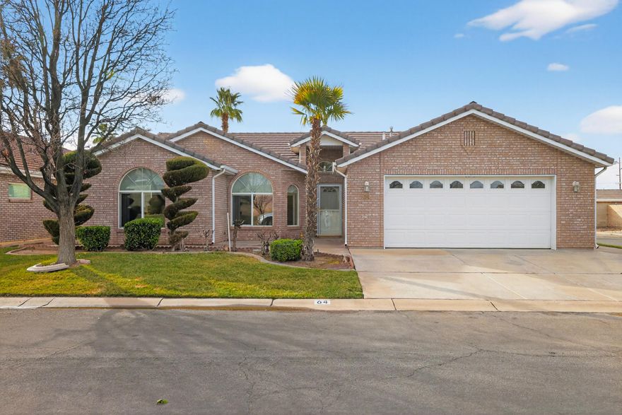 Welcome to easy living in one of St. George's most convenient and peaceful 55+ communities right in the heart of town and directly across from the hospital. Tucked inside the desirable Meadow Creek neighborhood, this single-level brick home offers 3 bedrooms, 2 bathrooms, and a 2-car garage designed for comfort, safety, and simplicity. The location is hard to beat, just minutes from shopping, dining, medical services, and everyday essentials, yet surrounded by mature landscaping and tranquil neighborhood ponds. Inside, the layout is bright and practical with spacious living areas and easy, step-free living. The durable brick exterior keeps maintenance low so you can spend more time enjoying life instead of working on the house. Residents here love the lifestyle as much as the home Residents here love the lifestyle as much as the home. The community features a clubhouse, indoor pool, hot tub, and social gathering areas  perfect for meeting neighbors, staying active, and enjoying retirement the way it was meant to be.
Whether you're downsizing, seeking a winter retreat, or wanting a lock-and-leave home close to medical care and amenities, this property offers comfort, convenience, and community all in one place.
Homes in this neighborhood rarely last long because of the central location and peaceful atmosphere. Come see why so many people choose Meadow Creek as their forever home.