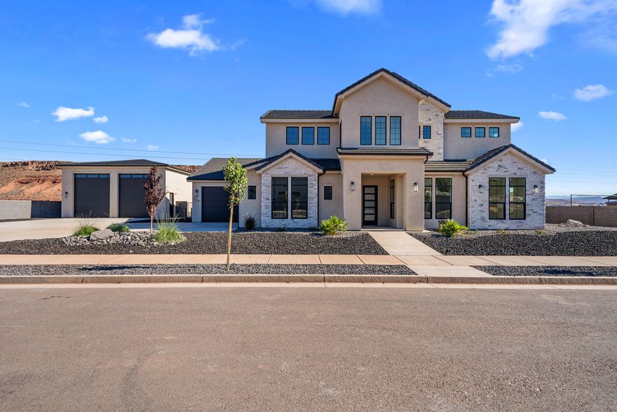 Come See this amazing new build in the Frontier Subdivision!  Views of the Valley and Mountains!  Huge Lot!  Huge 55' Climate Controlled Double RV Garage for all your toys or Shop Projects! 5 Bedrooms plus a Den/Office, Fully Landscaped with block wall, pool/jacuzzi, privacy and space with tons of extras!!
Ask about special financing incentives offered by the builder!