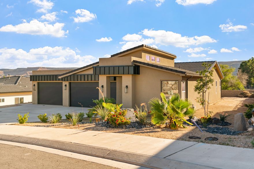 Modern 3-Bed, 2-Bath Rambler with Zion Views - Hurricane, UT

This brand-new modern rambler offers the perfect blend of style, comfort, and location. The open-concept floor plan is highlighted by sleek finishes and a chef's kitchen with stainless steel appliances, making it ideal for both entertaining and everyday living. The luxurious master suite features a walk-in closet and spa-like bathroom, while two additional bedrooms provide plenty of space for family or guests. A spacious three-car garage ensures ample storage, and the expansive patio showcases breathtaking views of Zion's red rock mountains. Combining contemporary design with stunning natural surroundings, this home is a rare find in one of Southern Utah's most desirable areas.

Don't miss it!