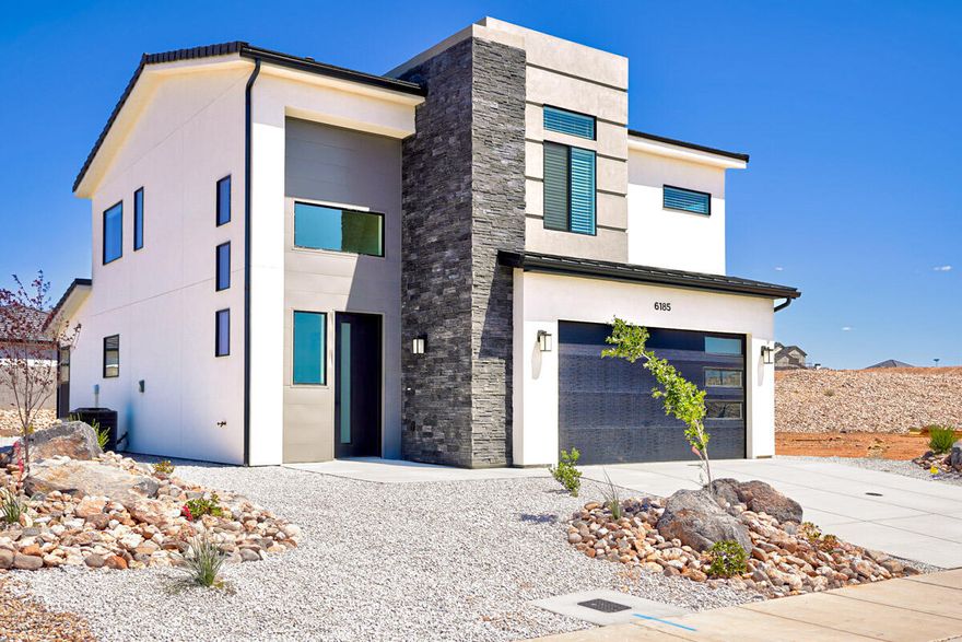 Spacious 4 bed, 2.5 bath home with a 2-car garage in the brand-new Desert Terrace community. The primary bedroom is located on the main level for added convenience. Interior features include EVP flooring in main living areas and bathrooms, upgraded carpet in bedrooms, quartz countertops throughout, stainless steel gas appliances (fridge not included), modern cabinetry, and a kitchen backsplash. The community offers a park, trails, and nearby amenities. NOTE: Interior and exterior finishes are predetermined and may change. Photos are examples of the finishes are also subject to change. Ask about lender incentives. Buyer/agent to verify all info.