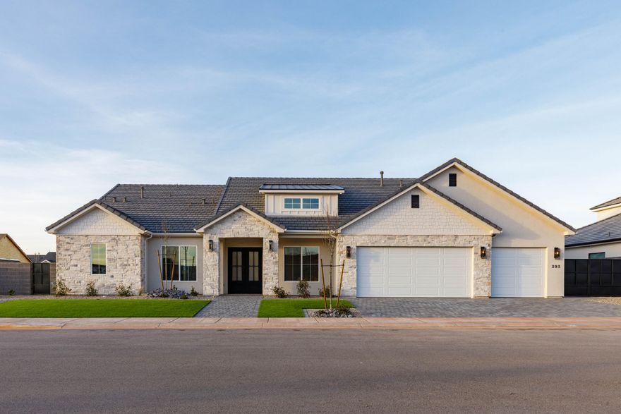 Beautiful New Trend Construction home in the desirable Finley Farms neighborhood. Impressive floor plan with oversized picture windows to fill the space with natural light + an office, 10' + ceilings throughout home & second family room. Primary Suite is remarkable with hardwood flooring, stunning tile work throughout, walk-in shower, big walk-in closet & extra cabinetry for all your storage needs. Gourmet kitchen with GE appliance package & oversized built-in fridge/freezer, dual oven! Quality materials & selections are evident from the rich custom cabinetry, hardwood flooring & quartz countertops. Outside, the yards are fully landscaped with low maintenance plants & paver patios/driveway. Come see this home today for yourself.