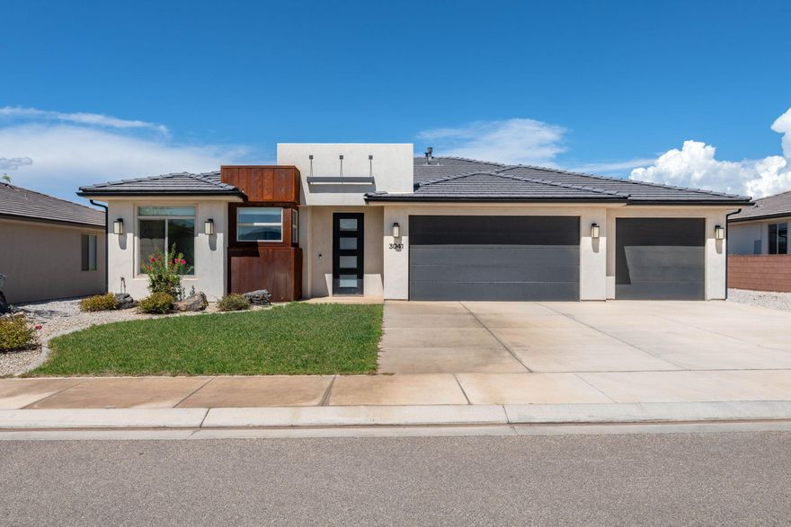This home is located in Desert Canyon community. It offers 2 BR's with walk in closet in primary room. 2 full bathrooms, A huge office/den that can be a 3rd BR if closet is added, see the pictures for all of the beauty inside the home. Lets talk about the garage! The 3rd car side is Tandem, It goes the whole length of the home! HOA includes Pool & Pickleball court. Window coverings auto blinds in primary, Dixie Power, LVP wood floors & Huge Pantry.