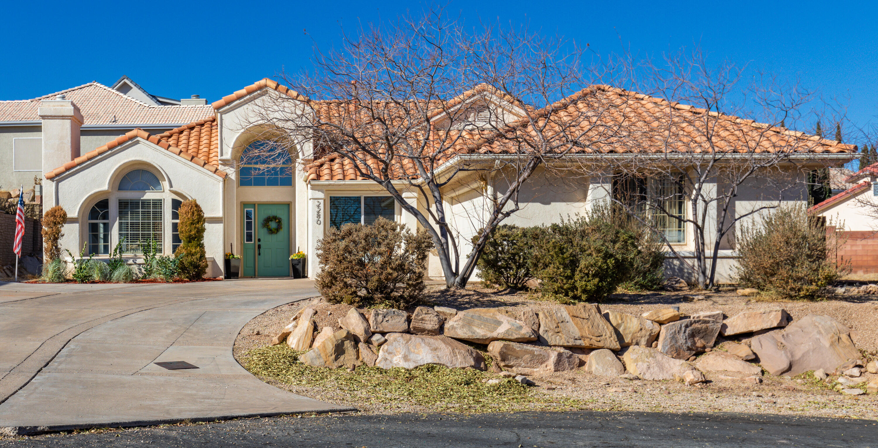 Incredible updated single level- 3 bedroom 2 bath home with new lvp throughout, new windows and a brand new hvac unit & furnace. There are two living room and dining areas. This property is situated in a cul-de-sac with views of Pine Valley mountain from the backyard.  Home is close to shopping, schools and St. George golf club, and is on Dixie Power!!