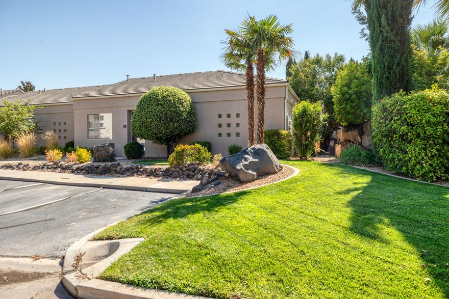 Welcome to the perfect get away! Fully Furnished, Best location in the subdivision! Private back yard, close proximity to the pool, hot tub & clubhouse. Spacious bedrooms, high quality upgrades throughout. Ground floor, end unit, no other units above or below. Gated. Buyer to verify all.