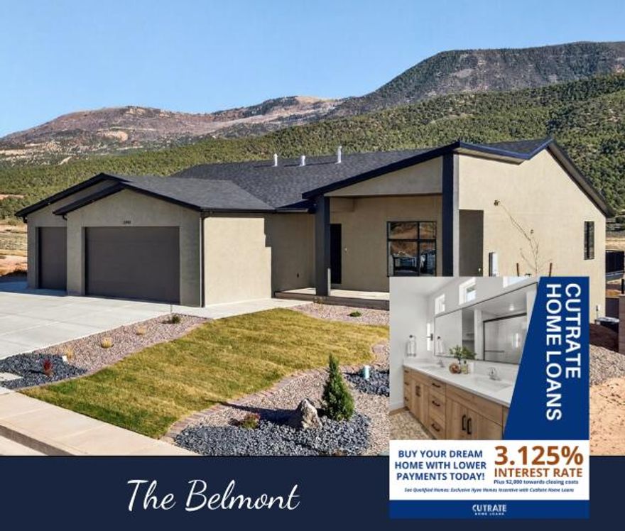 3-2-1 Buydown + $2,000 Closing Credit—Year-End Special! The Belmont with a daylight walkout basement and private ADU is a stunning new build by Hyve Homes! This 3,779 SQFT home features 7-bedrooms, 4-baths, an open-concept design with vaulted ceilings & a chef-inspired kitchen. The daylight basement opens directly to the backyard, filling the space with natural light & versatility. The ADU offers its own entrance, kitchen, living room, bedroom, bathroom w/ walk-in shower, laundry room, & separate thermostat—perfect for guests, multi-gen living, or rental income. Enjoy Shurtz Canyon views, a 3-car garage, 14.2ft RV pad, & 3 months of free fiber internet, & no HOA!