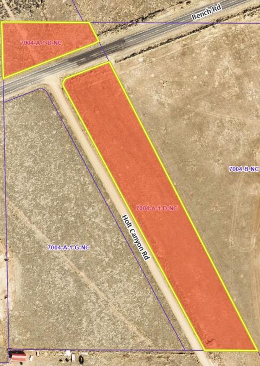 Seller financing possible. 3.71 acres $90K Rezoned: RA-1 & RA-2.5. Electricity & gas utilities are at Bench Road. From Enterprise City, drive north east on Hwy 18. Turn right on Bench Road. Near Newcastle & Enterprise reservoirs. Septic system needed. East corner of Holt Canyon Rd & Bench Rd. East lot size: 2.7 acres & zoned RA-2.5. North lot size one acre & zoned RA-1.