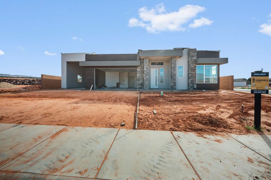 *Estimated completion mid-December 2025! Welcome to your new home in the desirable Dixie Heights community. Introducing our spacious single-level Sedona floorplan with 3 bedrooms + flex room and a RV garage. Sitting on a corner-lot, featuring a modern exterior, this home maximizes both function and flexibility. Surrounded by scenic views and close to trails, golf, and Sand Hollow, this home is where everyday living meets desert beauty.