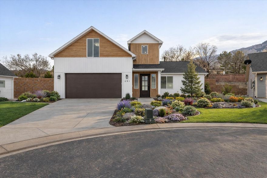 Tucked into a quiet Cedar City cul-de-sac where traffic is nearly nonexistent, this brand-new home was thoughtfully designed and carefully built by Elephas Construction, a builder known for doing things the right way. Quality shows throughout with solid 2x6 construction, quartz countertops, custom cabinetry, GE appliances with double oven, and Moen kitchen and bath fixtures. A water softener and hot water circulation pump are already installed, details that make everyday living easier. Downtown Cedar City and Southern Utah University are just 10 minutes away. Three Peaks recreation area sits just to the west; Brian Head Ski Resort and sunny St. George are about 40 minutes away; and Zion National Park and Cedar Breaks are roughly an hour away. Landscaping shown in photos is a rendering. Seller open to leaseback.