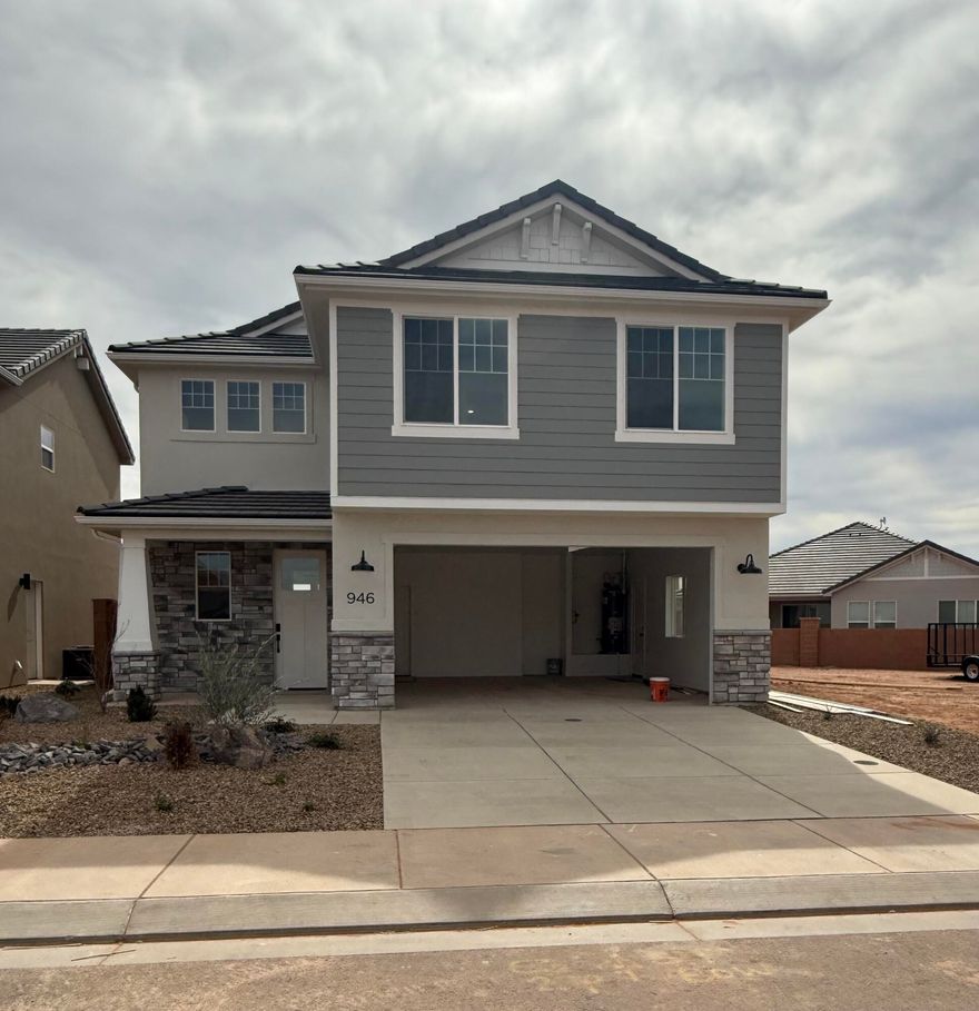 NO BACKYARD NEIGHBORS! Welcome to the Onyx! This inviting 3-bedroom, 2.5 bath home features and open floor plan, a versatile loft, and breathtaking views. Located in The Preserve at Alaia, a thriving community with easy access to outdoor recreation and Zion Shores!