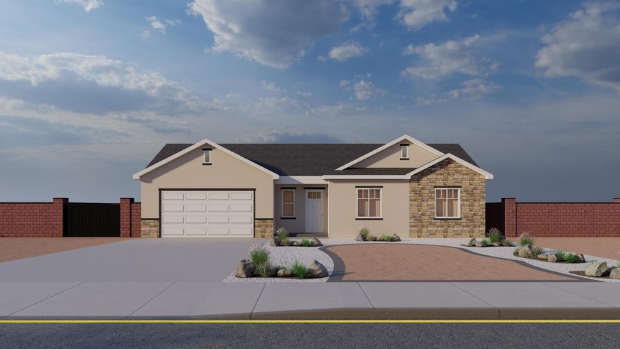 Introducing The Ivy, an affordable and functional single-family home featuring 3 bedrooms, 2 bathrooms, and a two-car garage. The open-concept design seamlessly connects the kitchen, dining, and living areas, perfect for everyday living and entertaining. The master bedroom offers a private retreat with an ensuite bathroom, while two additional bedrooms provide versatility. Outside, the home features block walls, metal gates, and a low-maintenance dryscape front yard. Personalize your home with a variety of selections for both interior and exterior finishes. Choose The Ivy today and create the perfect home for you and your family!