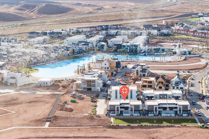 This townhome is being sold in 1/8th Ownership. You now have the ability to Co-own a 4 bedroom 4.5 bathroom townhome complete with all luxury furnishings/decor, a balcony hot tub and at a fraction of the price!!! Offset your cost of luxury ownership by 87% with other owners. This home is also approved for Nightly Rental! Get ready to enjoy vacation time or rent-it out nightly at one of Southern Utah's most incredible communities. And yes, they seriously built a 2.5 acre swimming pool and surrounded it by white sands and palm trees! If you haven't checked out an Ember Home yet or the Desert Color community, you are missing out! Call for more details about the Co-Ownership model, and the home itself. We believe in low pressure, and high education.