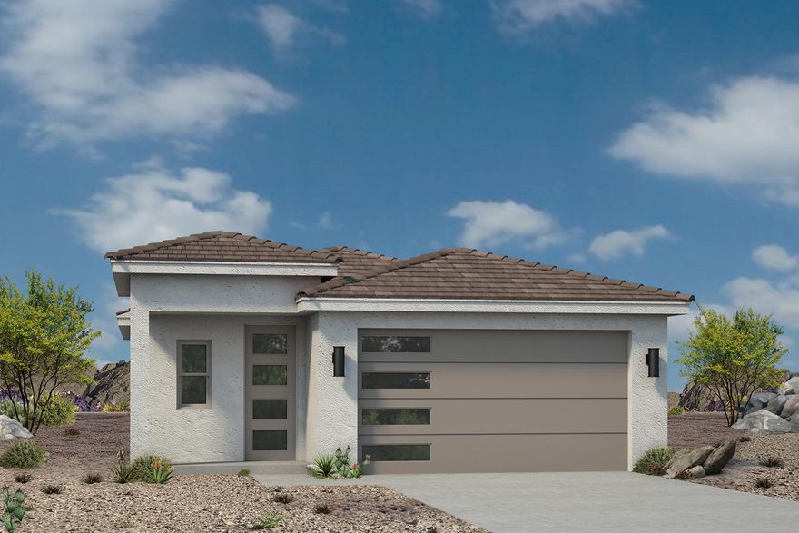Welcome to this 1,040 sqft. home in Red Trails, our most budget-friendly community! Featuring 3 bedrooms, 2 bathrooms, and a 2-car garage, this home includes waterproof flooring, upgraded stained cabinets, quartz kitchen countertops, and full landscaping. Buyers may also qualify for just 3.5% down when using our preferred lender, Patriot Mortgage. Don't miss your chance to check out this beautiful home and community--contact us today for more information!
