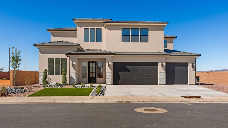 PRICE IMPROVEMENT! Welcome to the Summitglow, an impressive 3,634 sq ft home designed to elevate everyday living. Featuring 6 bedrooms, 3.5 bathrooms, and 3-car garage, this home offers room to grow with refined style throughout. Enjoy soaring 10' ceilings on the main level and 9' ceilings upstairs, complemented by 8' tall doors that enhance the home's grand, open feel. A front office provides the perfect workspace, while the oversized upstairs loft offers endless flexibility for a media room, play space, or second living area.
The heart of the home shines with elevated finishes, including generous kitchen cabinetry, a tiled backsplash, 3cm quartz countertops, a built-in hood, and upgraded appliances—fridge included. The spa-like primary suite is a true retreat, highlighted by a stunning freestanding tub and upscale finishes. Additional upgrades include a modern black railing, built-in mudroom bench, laundry room cabinetry, upgraded carpet and pad, and a large covered back patio ideal for outdoor entertaining. Thoughtfully designed and beautifully finished, the Summitglow delivers luxury, comfort, and functionality in one exceptional home.  All information is deemed reliable but not guaranteed, buyer to verify all. The home is not located in a PID which means large property tax savings!