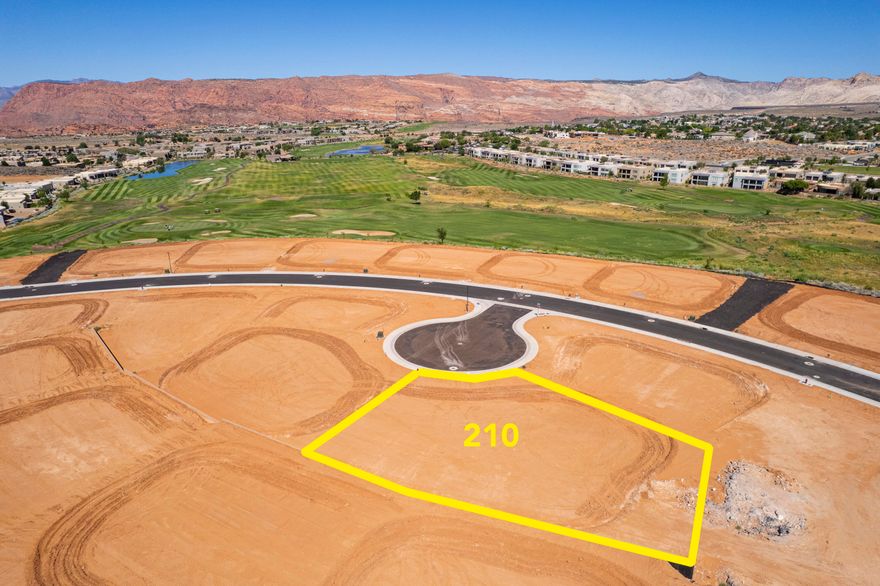 Large lot in the beautiful Ledges Golf resort community. This Yellow Knolls lot has amazing views of Snow Canyon and Fish Rock. The Ledges is a dark-sky community, locate just 10 minutes from downtown St. George. Bring your own builder! Low HOA fees!