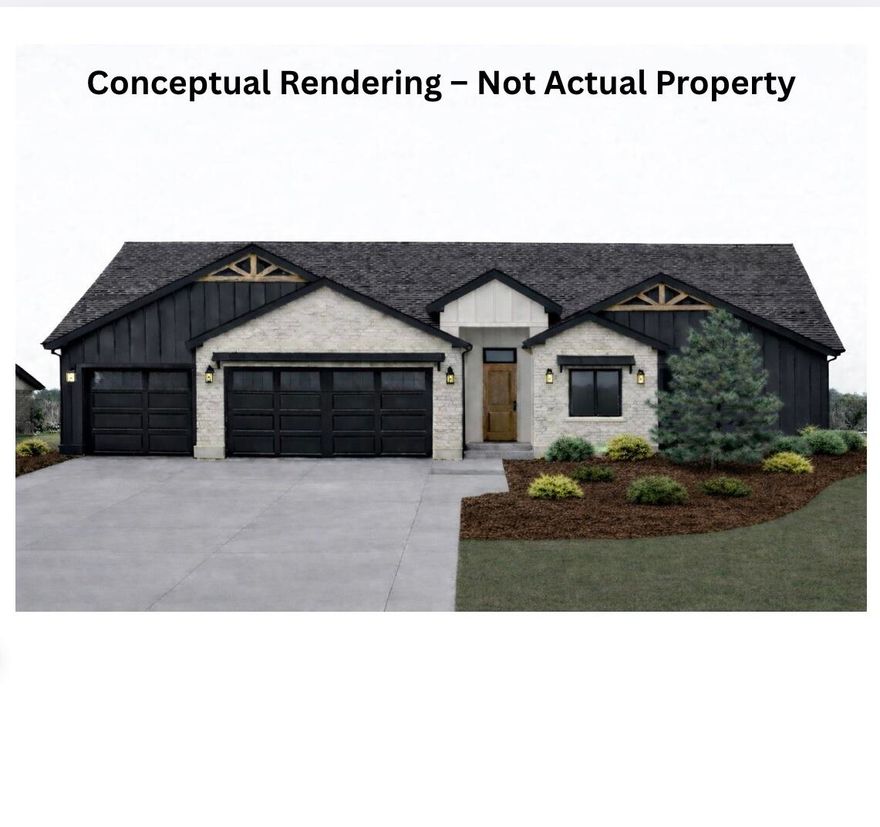 This beautifully crafted 4-bedroom, 2.5-bathroom home spans just over 2,200 sq. ft. and offers exceptional quality, thoughtful design, and stylish modern finishes throughout. Located in the newly developed Iron Crest community, this home stands out with its upgraded touches--like luxury vinyl plank flooring and elegant picture frame molding--that elevate it far above a typical spec build. The open-concept layout provides a spacious living area perfect for entertaining, while the well-appointed kitchen includes nice appliances a large walk-in pantry, and plenty of space for cooking and gathering. Additional features include a 3-car garage and RV parking to accommodate your storage and lifestyle needs. Situated on a south-facing lot, this property is fully enclosed with block wall fencing.. complete with iron side gates. With an expected completion date end of April 2026, this home offers the feel of a custom build without the wait or stress of starting from scratch. Don't miss your chance to own this exceptional home!