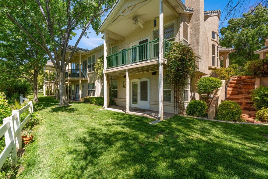 So much for the money!!  Golf course views and open space. What a cute community.  Pool, hot tub, clean and great location!  Nice home with living room on main and family room in basement.  Kitchen, primary bedroom, second bedroom, 2 baths and laundry on main level.  Basement has bedroom and bathroom as well.  Such a great value, easy to see.  Appliances are included.