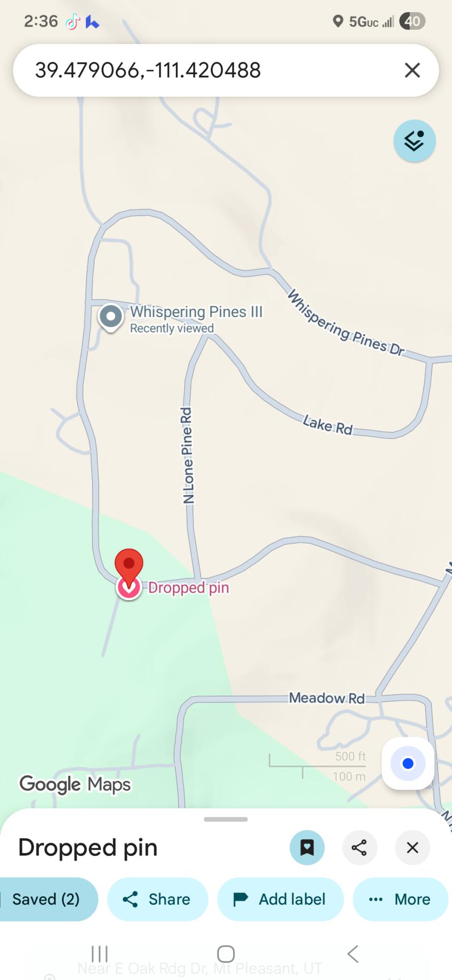 WHISPERING PINES SUB - Land