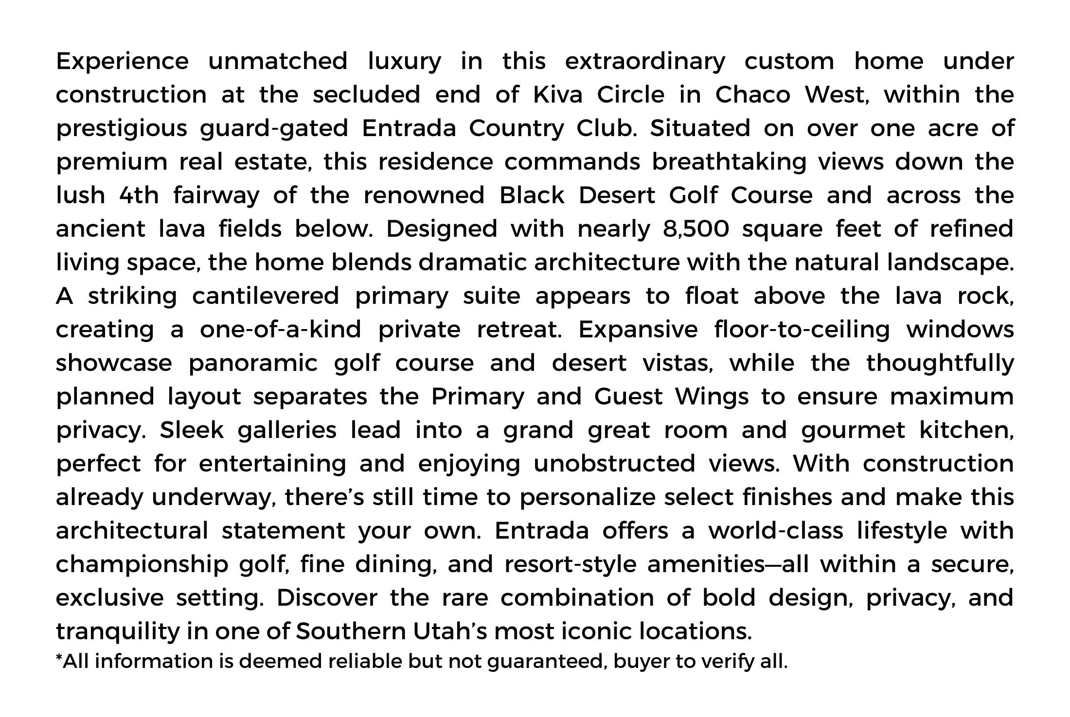 ENTRADA AT SNOW CANYON CHACO WEST - Residential