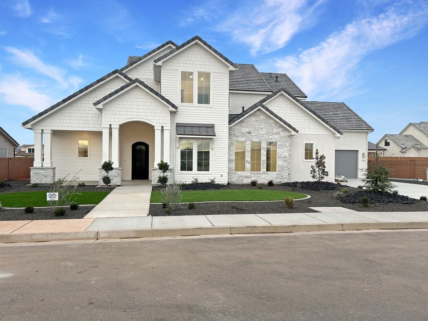 This home is perfectly positioned directly across from George Washington Academy, offers an exceptional blend of luxury and location just 1.7 miles from the temple. This stunning 6-bedroom, 4.5-bath residence spans 3,979 sq ft of thoughtfully designed living space. The primary suite features convenient laundry hookups within the master closet, while a butler's pantry elevates entertaining. Enjoy seamless indoor-outdoor living with a dedicated pool bath, pool plumbing, and water softener pre-plumbed. An expansive balcony captures the setting beautifully. Artificial turf enhances curb appeal, and the home is fully wired for cable throughout. It also includes a builder warranty for added peace of mind.