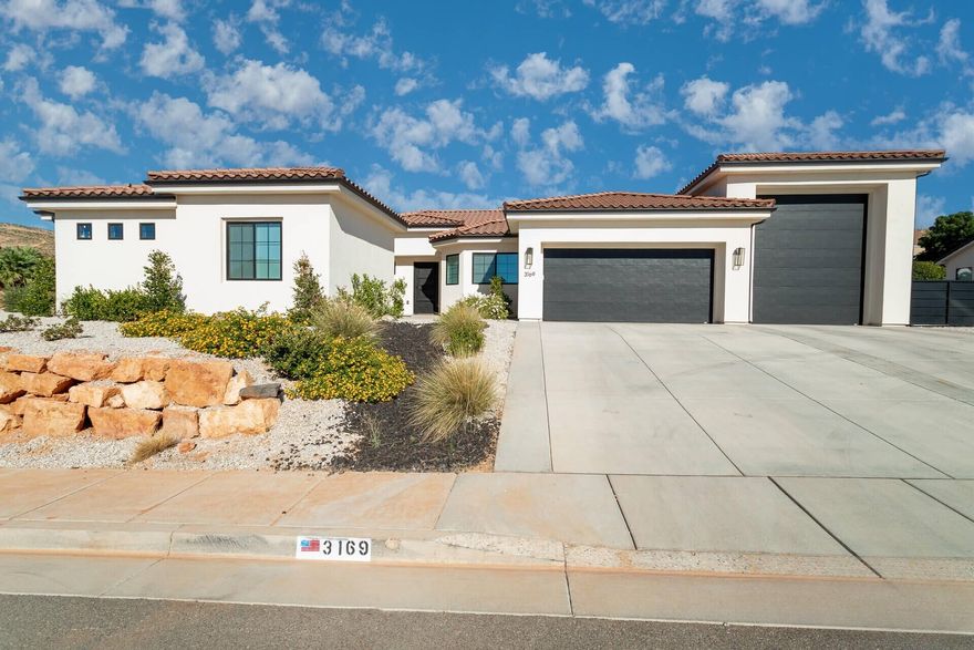 Entertain in Style in Your Santa Fe Retreat! This gorgeous white stucco home is an entertainer's paradise, both indoors and out. The gourmet chef's kitchen is a showstopper, featuring a crisp white aesthetic accented by glamorous gold finishes and a butler's pantry - perfect for seamless entertaining.  Outside, a sparkling saltwater pool and expansive patio area are perfect for hosting memorable gatherings. Guests will appreciate the comfort of two private guest suites. Plus, enjoy the massive benefits of having an extra-large garage and RV parking for all your toys. RV garage is 56.5 X 13.10!