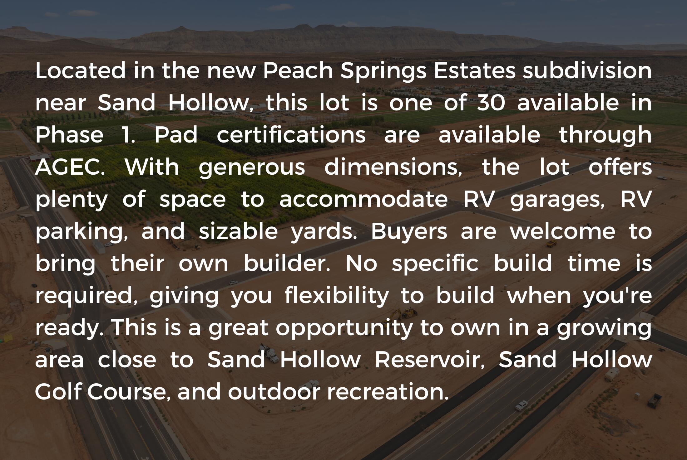 PEACH SPRINGS ESTATES - Land