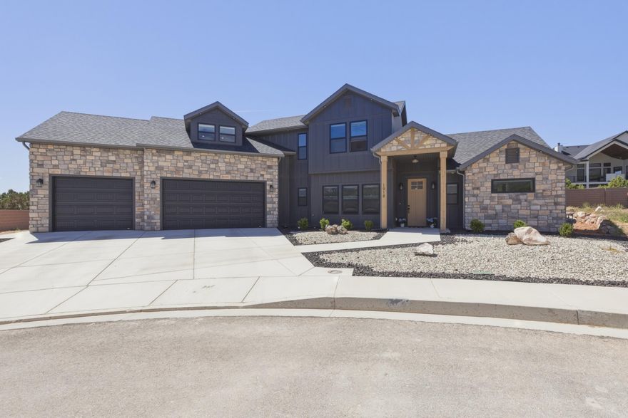 Located in the Saddleback Ridge community, these almost new residence presents a refined balance of clean design and everyday livability. Offering 2,450 square feet, the home features 4 bedrooms, 2.5 bathrooms, and an oversized 3-car garage, providing generous space for vehicles, storage, or a customized hobby area. The interior layout has been carefully curated to feel both open and intentional, with each space flowing naturally into the next. At the center of the home, the kitchen stands out with quartz surfaces, custom cabinetry, and a polished finish that feels both current and timeless. Range is electric but also plumbed for gas. It connects seamlessly to the main living and dining areas, creating an inviting setting whether hosting guests or enjoying a quiet night in.