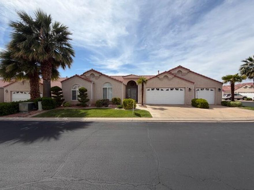 Rarely available Rambler with 3 car extra deep garage on one of the largest lots in the community. Spacious family room and kitchen area with vaulted ceiling, stainless steel appliances and gas fireplace. 4 bedrooms and 2 full baths. Large Master suite with double sinks, separate shower/Tub and walk-in closet. Home has plantation shutters and sink in the Laundry room. Back yard is beautifully landscaped with covered patio, retractable Shade blind and whispering stream water feature. The furniture can be included in the sale. Call agent for details.