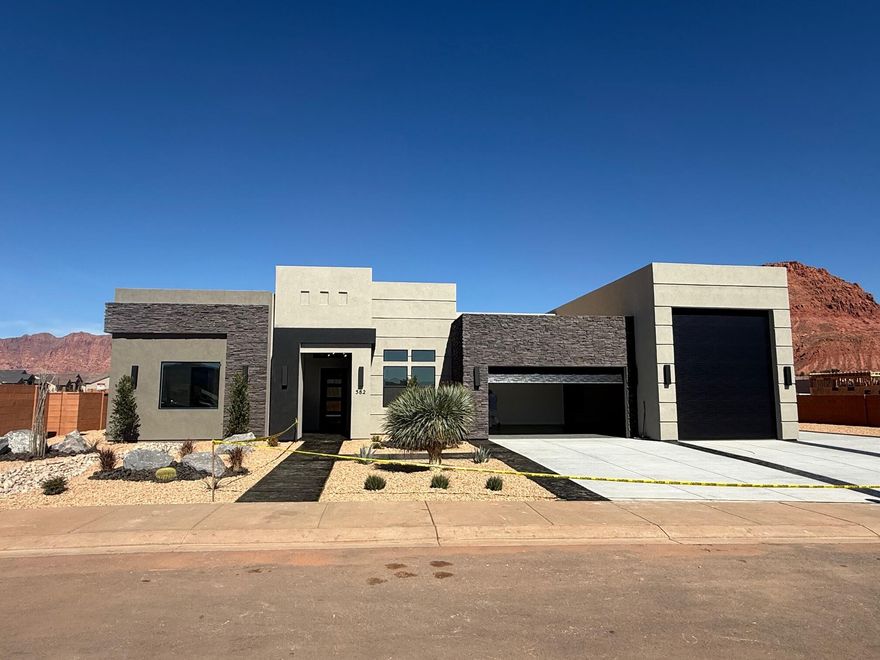 This home has it all! Large lot, giant slider in the great room, butler's pantry, casita, a view, 20x40 pool, epoxy garage floor, wired for surround in the great room, and a 36 ft deep RV garage with a 12x14 door!! There is also room for RV parking on the side. In addition to the casita, this home also has a guest suite. The floor plan is open and light. The finishes are high-quality and beautiful: stunning iron door, GE CAFE appliances, and Delta Plumbing Fixtures.