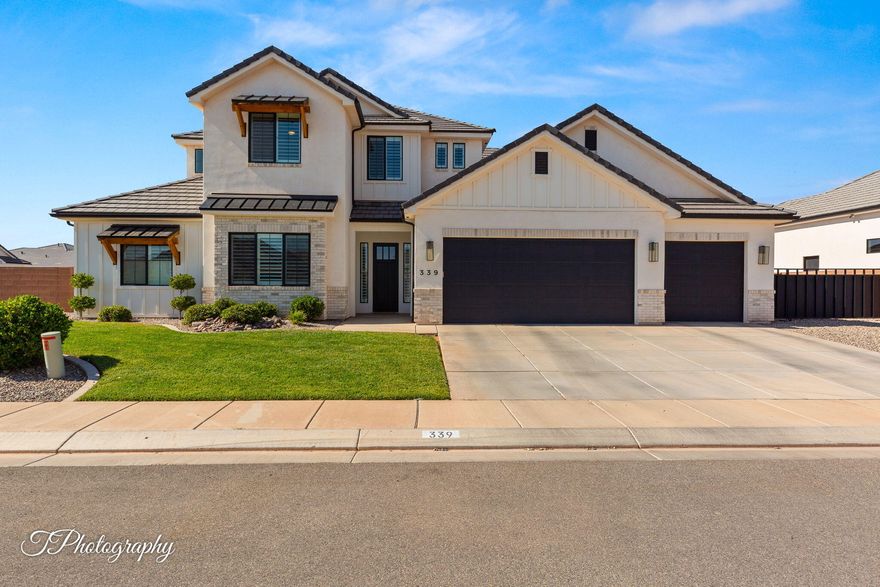 Experience luxury living in Crimson Fields with this stunning home by New Trend Homes. Featuring 5 spacious bedrooms and an open-concept layout with hardwood floors, it perfectly blends comfort and style. The chef's kitchen boasts quartz countertops, custom cabinetry, and high-end appliances. A generous second living area upstairs offers ideal space for entertaining or relaxing—all in one of the area's most sought-after neighborhoods