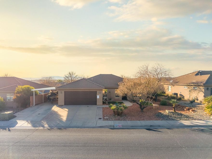 This single level, well taken care of home is warm and inviting, and is ready to welcome you for its new chapter! It has 4 bedrooms, 2 bathrooms and is conveniently located near shopping with easy freeway access. The open concept layout has some upgrades including a new kitchen sink, a walk-in shower with a glass sliding door in the primary bathroom, and tinted windows throughout to keep it cool. The fully landscaped yard has a covered patio outback for summer shade, garden grow boxes, and a newly added flagstone path.
There is a shed nearby for extra storage and the side yard has room for a trailer or boat parking under the awning. With plenty of space, upgrades throughout the home and outdoor areas, this home checks all the boxes for easy, enjoyable living. Schedule a visit to experience the home and its surroundings in person!