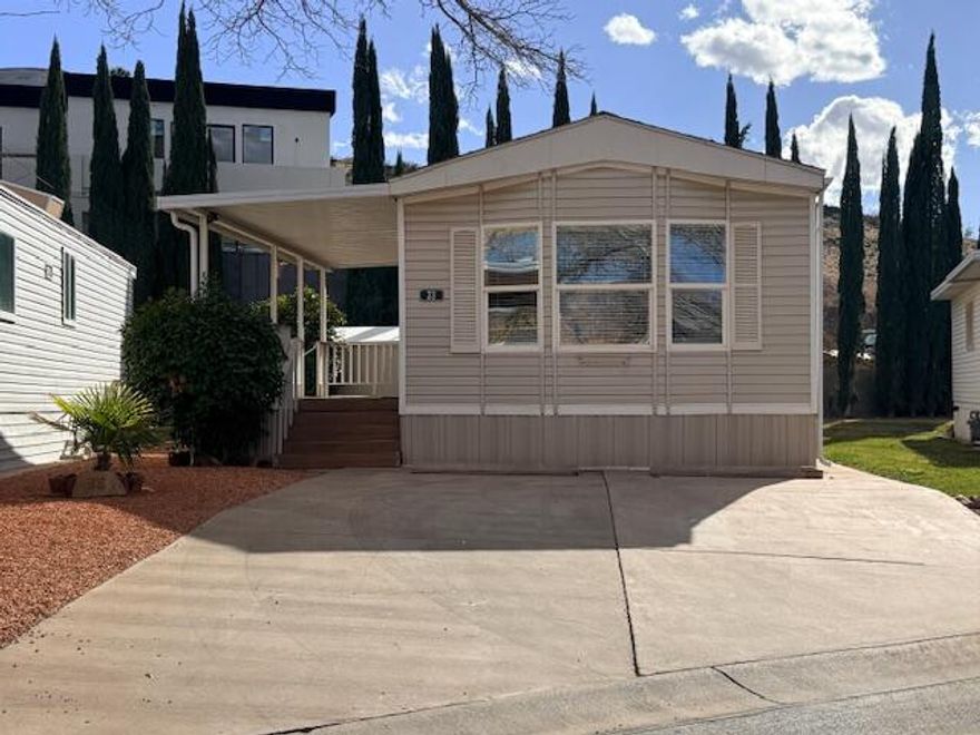 Lovely mobile / park model in the popular Winterhaven 55+ Community.  Original owner, clean and ready for it's next owner to enjoy the mild winters and the dreamy summers with the mature shade trees throughout the community. Excellent lifestyle in this community.  Indoor pool and hot tub and other activities are always happening at the community center.  Easy to show and see. One of the larger homes in the community.