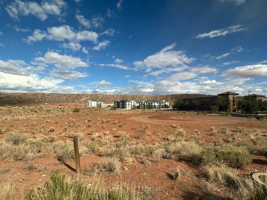 Commercially zoned property available in Hurricane Utah with visibility and access to I-15. 1.85 acres. The property is part of the master planned development of Coral Canyon, which includes residential housing, nightly rental zoning, commercial areas, and the Coral Canyon golf course. Interested parties to verify all information, no information is guaranteed. Price is subject to appraisal. Submit any offer.