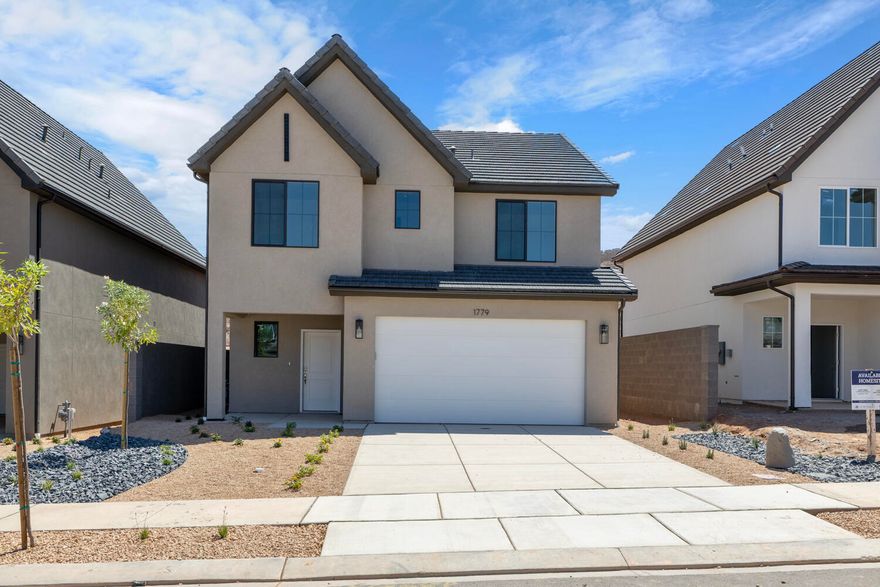 This is our desirable Bryce floor plan, with 4 bedrooms, 2.5 baths, 2-car garage! Long Valley is an upcoming community with amazing amenities including club house, pools, hot tub, pickleball courts, playground, walking and biking trails and so much more! Using Dixie Power, and the home efficiency build of D R Horton homes, this value home is ready for purchase. Pictures are of a model of similar floor plan, actual finishes, upgrades, or elevation may vary. Square footage is provided as a courtesy and based on building plans.