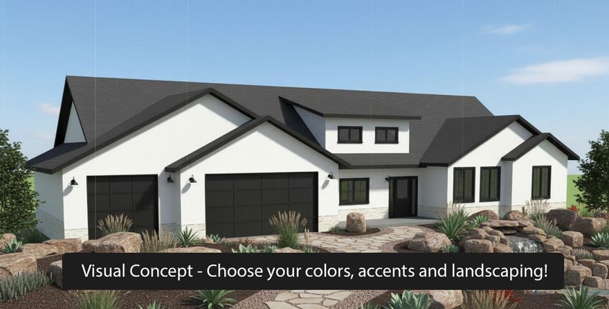 This home can be personalized, customized and modified working with the builder, a truly rare find! Offering $20,000 to use towards closing costs, rate buydown, home upgrades or towards a block wall. Buyers choice!

As configured, this 4 bedroom, 2.5 bath single family home blends quality, flexibility and value in the active new community Valley Gate Estates in Enoch, Utah.

Enjoy a massive 3-car garage, a primary bedroom with a walk-in closet, two sinks, spacious 9 ft vaulted ceilings and a kitchen that looks out over the dining and living room areas.

The builder is excited to meet you and go over your perfect home ideas. He is thrilled to show you active constructions, discuss options and come up with a plan. Have a time frame in mind? No problem! Let's discuss.