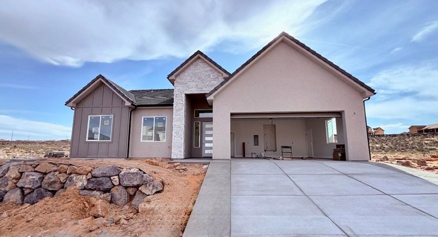 S&S Homes at Paraiso! Conveniently located in Hurricane where SR9 meets SR7/Southern Parkway. Great lot with no homes directly behind or on the garage side of the house. Scheduled colors and finishes include painted cabinets throughout, quartz countertops throughtout, hexagon kitchen backsplash, tiled tubs and showers, primary shower tile to ceiling with frameless glass door, satin nickel plumbing fixtures, front and backyard landscaping too! Call or text for additional details.