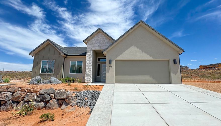 S&S Homes at Paraiso! Conveniently located in Hurricane where SR9 meets SR7/Southern Parkway. Great lot with no homes directly behind or on the garage side of the house. Scheduled colors and finishes include painted soft close cabinets throughout, quartz countertops throughout, hexagon kitchen backsplash, tiled tubs and showers, primary shower tile to ceiling with frameless glass door and stand alone tub, satin nickel plumbing fixtures, front and backyard landscaping too! Come by and see the S&S Homes' difference! This home is on the NterNow App, take your own tour of this home today! Call or text for additional details.