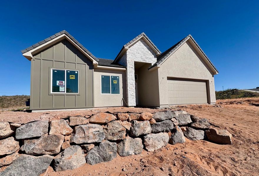 S&S Homes at Paraiso! Conveniently located in Hurricane where SR9 meets SR7/Southern Parkway. Great lot with no homes directly behind or on the garage side of the house. Scheduled colors and finishes include painted cabinets throughout, quartz countertops throughtout, hexagon kitchen backsplash, tiled tubs and showers, primary shower tile to ceiling with frameless glass door, satin nickel plumbing fixtures, front and backyard landscaping too! Call or text for additional details.