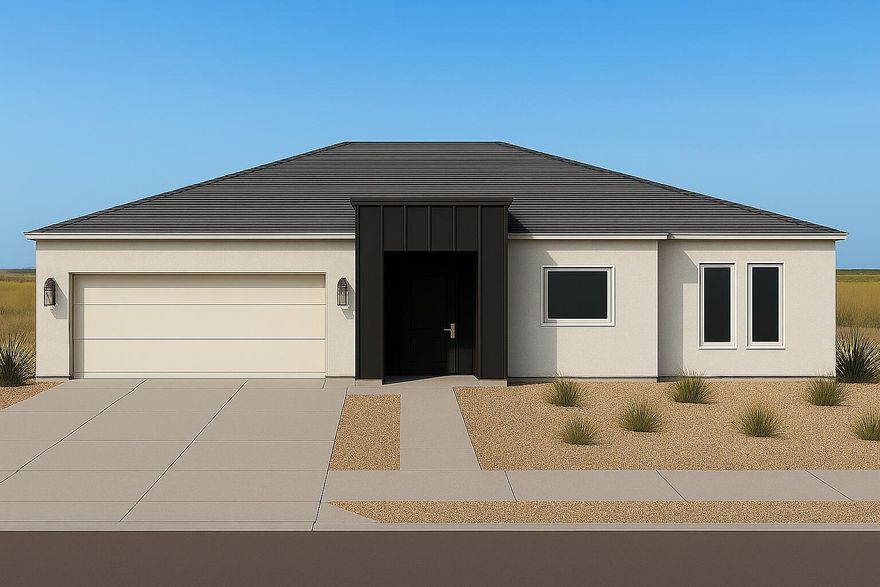 **For a limited time pick all of your options with Salisbury Homes in their design center** Step into this stunning 4-bedroom modern home designed with comfort and style in mind. The open-concept layout showcases painted cabinets, upgraded flooring, and premium countertops throughout, offering a clean and contemporary feel. Enjoy a spacious 3-car garage for all your storage needs and a covered patio perfect for outdoor living and entertaining. Located in the highly sought-after Finley Farms community, this home blends modern finishes with an ideal location. Block walls included!

Ask about available lender incentives. Buyer and agent to verify all information.