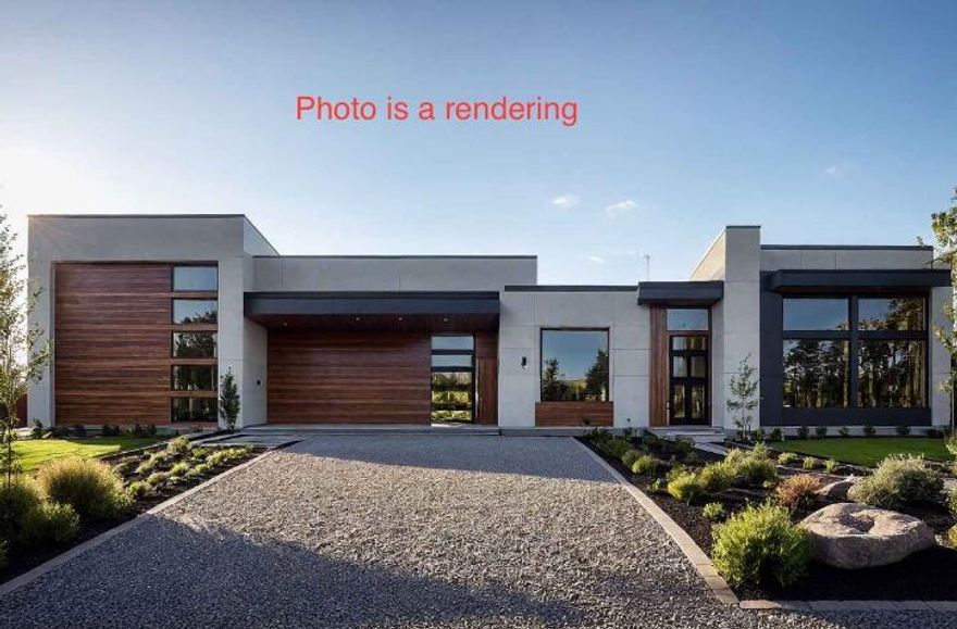 Under construction and slated for completion in April, photo is a rendering.   This home delivers space, function, and quality where it counts. Features include a massive 18' x 48' RV garage with a 14' x 14' opening, Thermador appliances, and impressive 12' ceilings throughout. Situated on a .32-acre lot, there's room on the west side for extra parking, a courtyard, pool, BBQ area, or whatever fits your lifestyle. Enjoy solid Red Mountain views right from the front. Finishes have already been selected, though buyers may still have the opportunity to choose paint colors depending on timing.