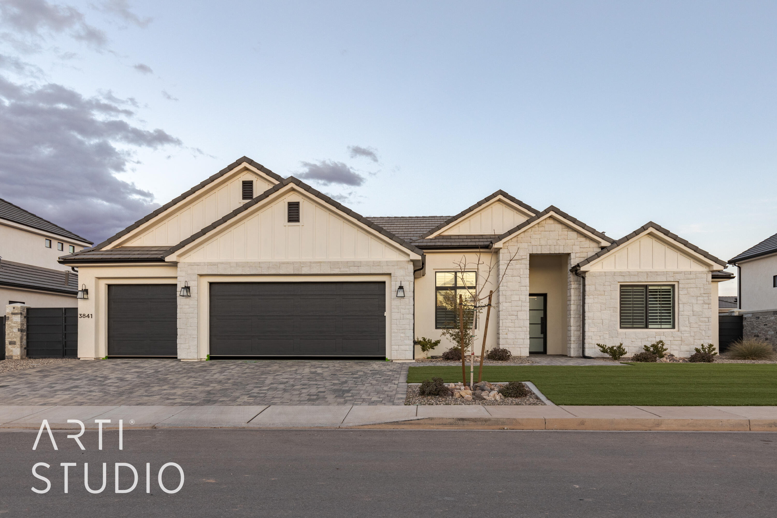 Stunning gently used New Trend Construction home ideally located in the heart of the Washington Fields in Hawkeye Pointe. Fully 
landscaped yard featuring large turf areas, trampoline, lush plant life, iron gates, big patio area, paver driveway/patios & fully finis. Open layout with oversized picture windows & 10' + ceilings throughout creating a spacious & bright atmosphere. Primary suite is a true retreat with generous bedroom, blackout blinds, 16' deep walk in closet, walk-in double shower, garden tub, dual vanities & toilet room with built-in storage. Additional upgrades include spacious laundry room, motorized blinds, plantation shutters, custom cabinetry, hand selected tile, hardwood flooring, plush carpeting, quartz countertops & ample storage throughout. Owner Agent.